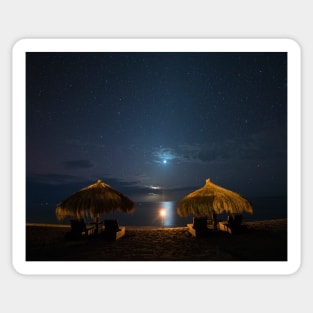 Anse Chastanet Sitting and Watching Venus Under the Stars Saint Lucia Caribbean Sticker